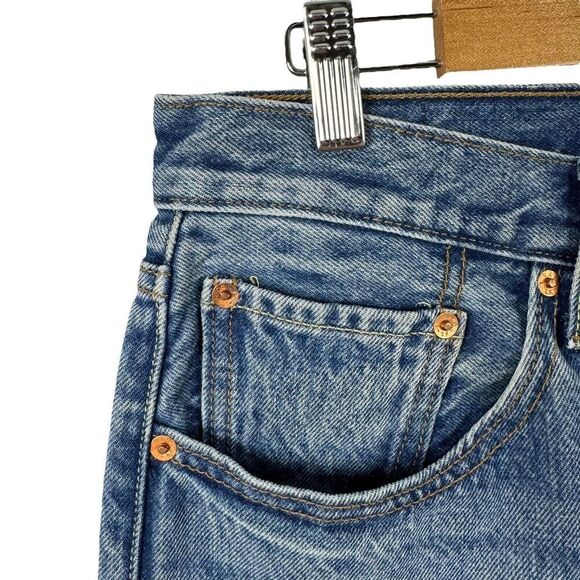 Levi's 501S Skinny Jeans in Old Hangouts Button Fly Denim Size 30 Distressed Mom - Picture 6 of 16